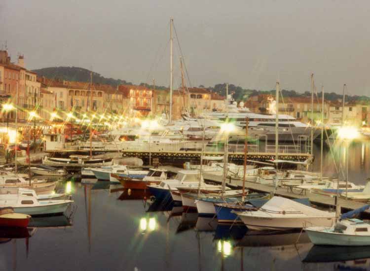 marina at dusk